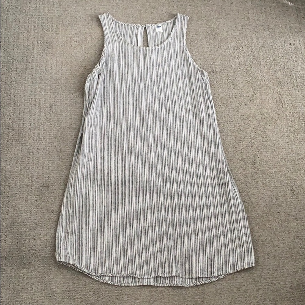 Linen striped dress